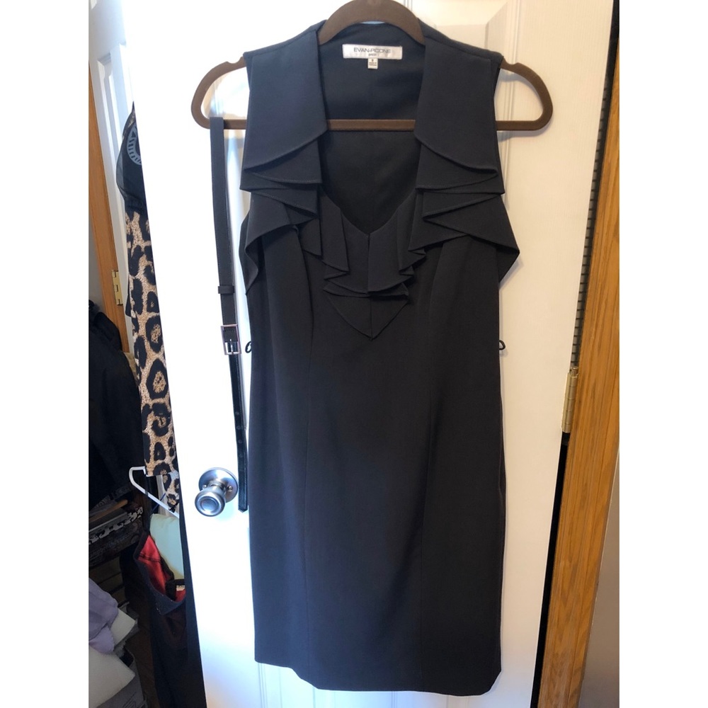 Evan Picone Grey Belted Dress